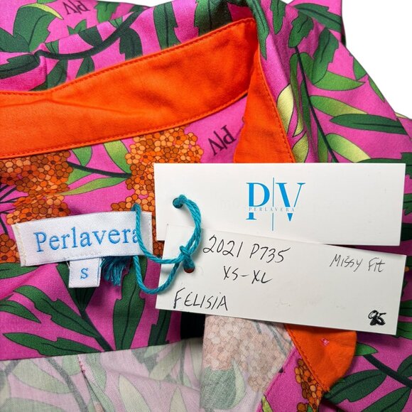 Perlavera Clara Felicia Floral Button Down Cotton Dress Small - Picture 6 of 6